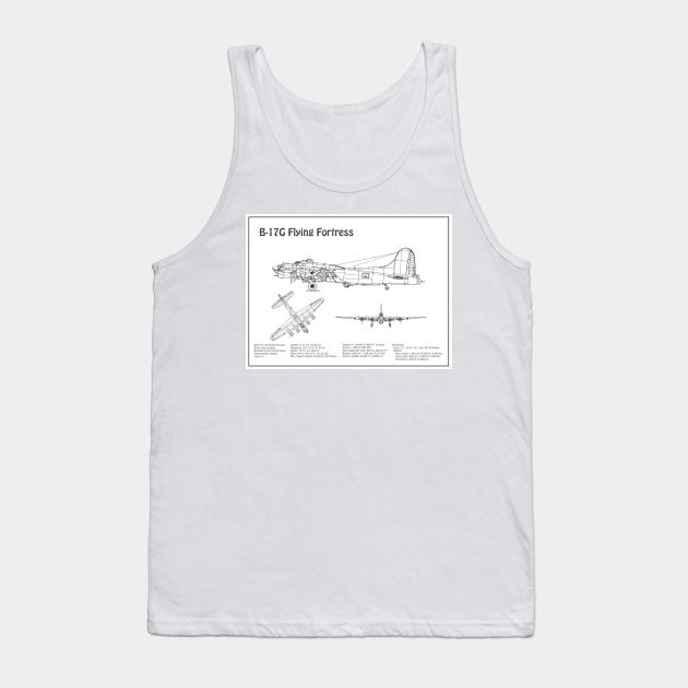 Boeing B-17 Flying Fortress Bomber - BD Tank Top by SPJE Illustration Photography